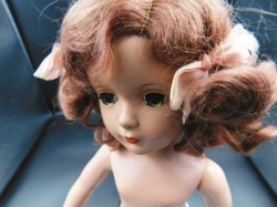 14 inch unmarked girl pink nude face